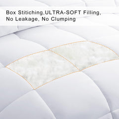 Cooling Comforter - Down Alternative Duvet Insert with Anti-Clump Tech & 8 Tabs, All-Season Reversible Luxury Hotel Bedding