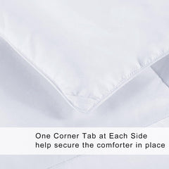 Cooling Comforter - Down Alternative Duvet Insert with Anti-Clump Tech & 8 Tabs, All-Season Reversible Luxury Hotel Bedding