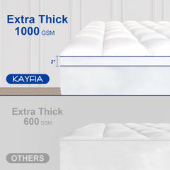 Mattress Topper,Extra Thick Mattress Pad Cover for Deep Sleep
