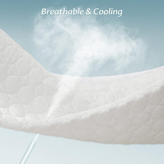 King Size Waterproof Mattress Protector Fitted Quilted Mattress Pad Cover with Deep Pocket Up to 18''