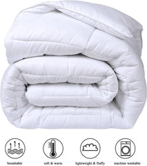 Cooling Comforter - Down Alternative Duvet Insert with Anti-Clump Tech & 8 Tabs, All-Season Reversible Luxury Hotel Bedding