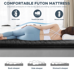 Japanese Floor Mattress, 100% High Density Comfortable Foam