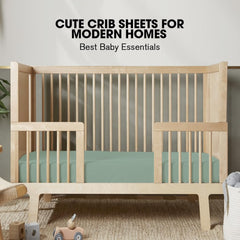 Little Grape Land Crib Sheets Girl 4 Pack, Baby Crib Sheets for Standard Crib & Toddler Mattress, Super Soft Breathable Crib Sheet Set for Girls