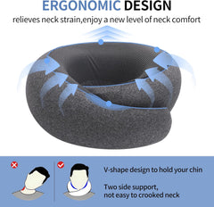 Neck Pillow Airplane, Travel Pillows for Airplanes, Memory Foam Adjustable Portable Neck Pillow for Traveling