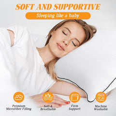 Supportive Down Alternative Hotel Collection Pillows for Side and Back Sleepers