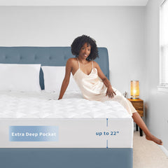 Mattress Pad Cover, Cotton Mattress Cover Hypoallergenic, Soft Breathable and Noiseless