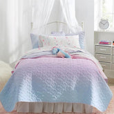 Quilt Set Full Queen Size 3 Piece, Bailey Pattern Printed Bedding Coverlet Set, Lightweight Soft Reversible Bedspread Sets for All Season (1 Quilt & 2 Pillow Shams)