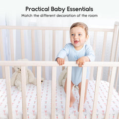 Crib Sheets for Boys Girls, Fitted Crib Sheet 2 Pack for Standard Crib and Toddler Mattress