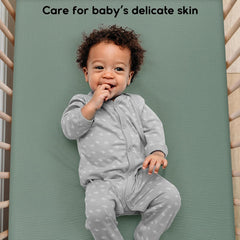 Crib Sheets for Boys Girls 100% Cotton Fitted Baby Crib Sheet 2 Pack Soft and Breathable for Standard Crib Mattress & Toddler Mattress