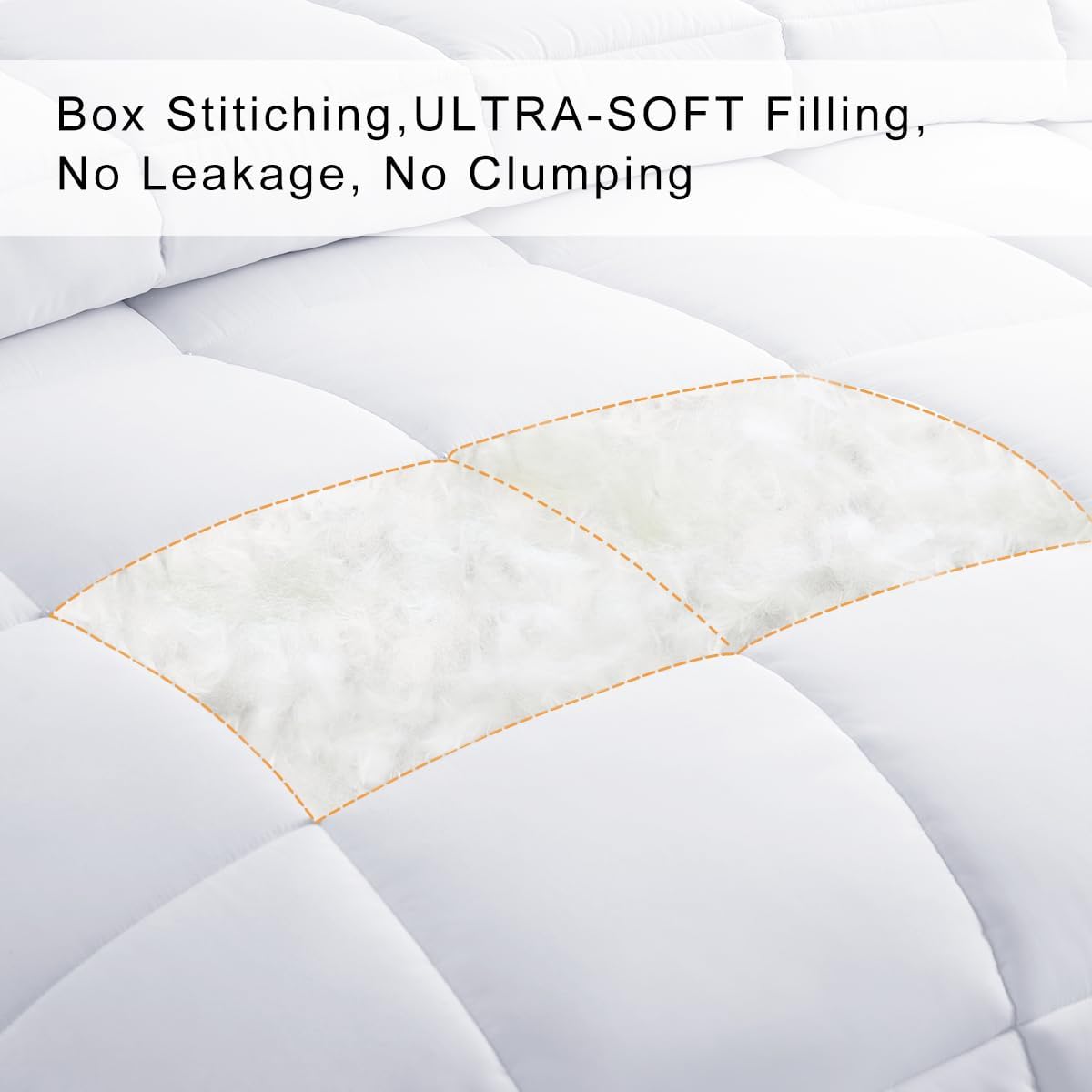 Cooling Comforter - Down Alternative Duvet Insert with Anti-Clump Tech & 8 Tabs, All-Season Reversible Luxury Hotel Bedding