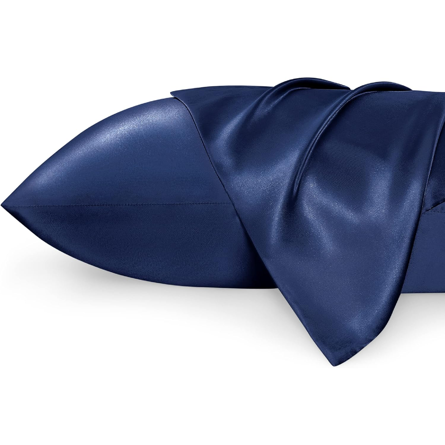 Satin Pillowcases, Pure White Cooling Pillow Case for Sleeping Women with Envelope Closure, Gifts for Women Men