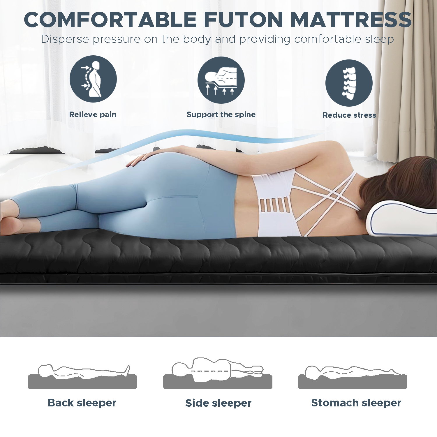 Japanese Floor Mattress, 100% High Density Comfortable Foam