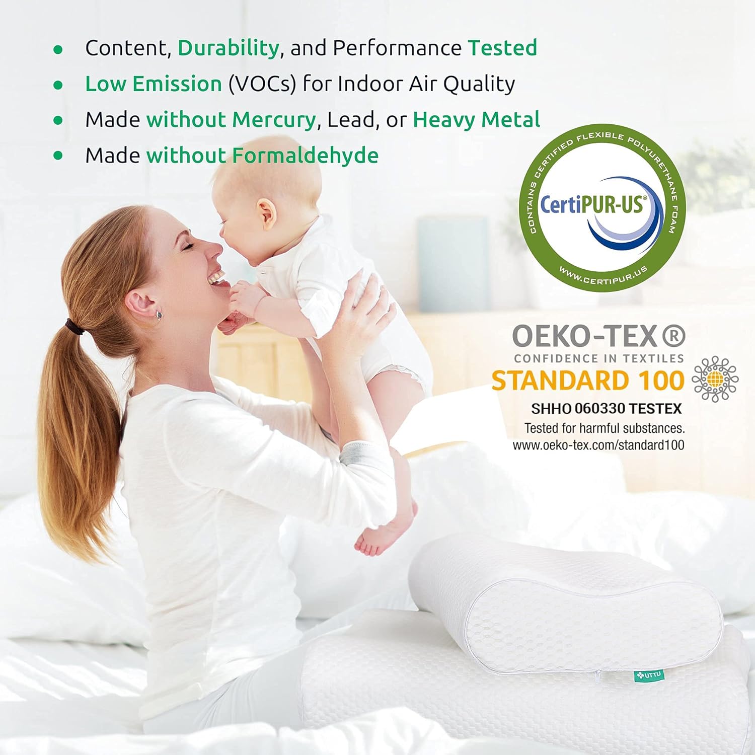 Cervical Pillow for Neck Strain Relief, Memory Foam Neck Pillow for Sleeping