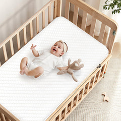SCHNAUZER HOME Crib Mattress, Dual-Sided Breathable Baby and Toddler Memory Foam Mattress with Removable and Washable Cover, 100% Knitted Fabric, Fits Standard Cribs and Toddler Beds, 52" x 28" x 5"