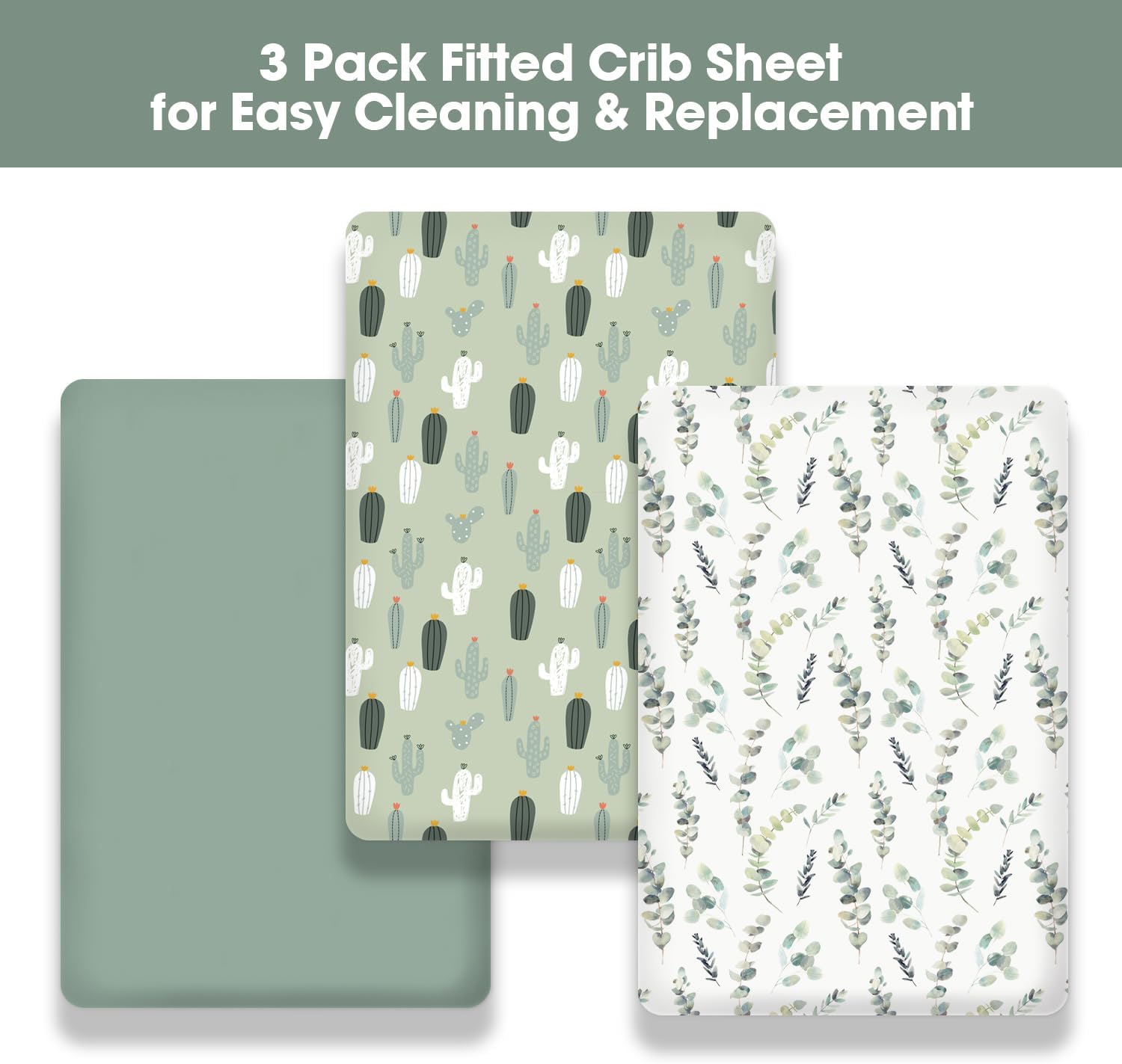 Little Grape Land Crib Sheets Girl 4 Pack, Baby Crib Sheets for Standard Crib & Toddler Mattress, Super Soft Breathable Crib Sheet Set for Girls