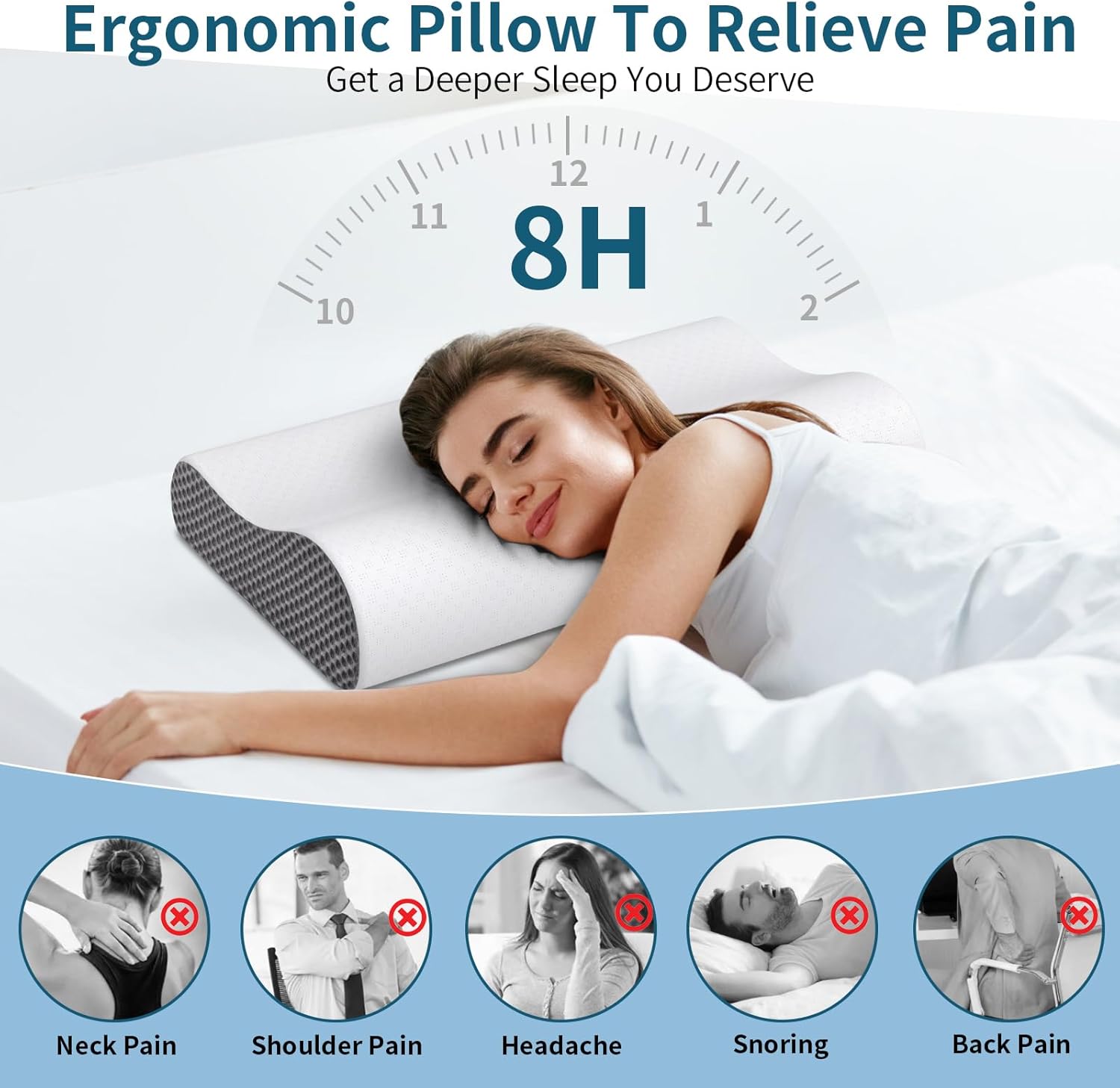 Cervical Neck Pillow for Pain Relief