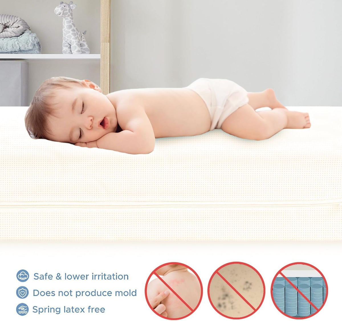 SCHNAUZER HOME Crib Mattress, Dual-Sided Baby and Toddler Mattress