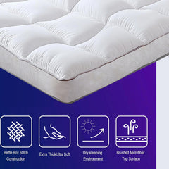 Memory Foam Mattress Topper，Soft and Supportive, Shredded Memory Foam