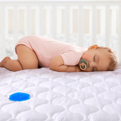 Waterproof Crib Mattress Protector, Quilted Infant Mattress Pad Cover Soft and Breathable