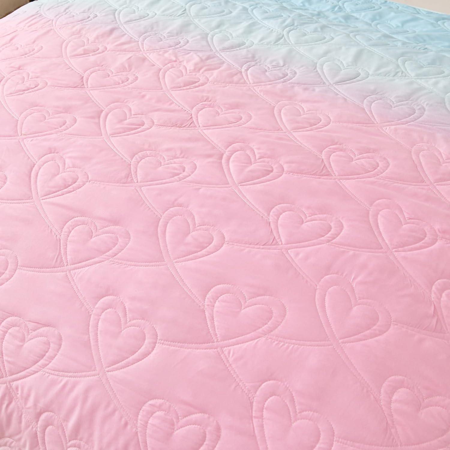 Pink Quilt Set Queen Ombre Blue Pink Mint Quilt Sets Kids Girls Bedding