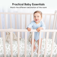 Crib Sheets for Boys Girls, Fitted Crib Sheet 2 Pack for Standard Crib and Toddler Mattress