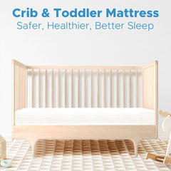 Crib Mattress, Dual-Sided Toddler and Baby Mattress with Washable Airfiber Insert and Removable Cover