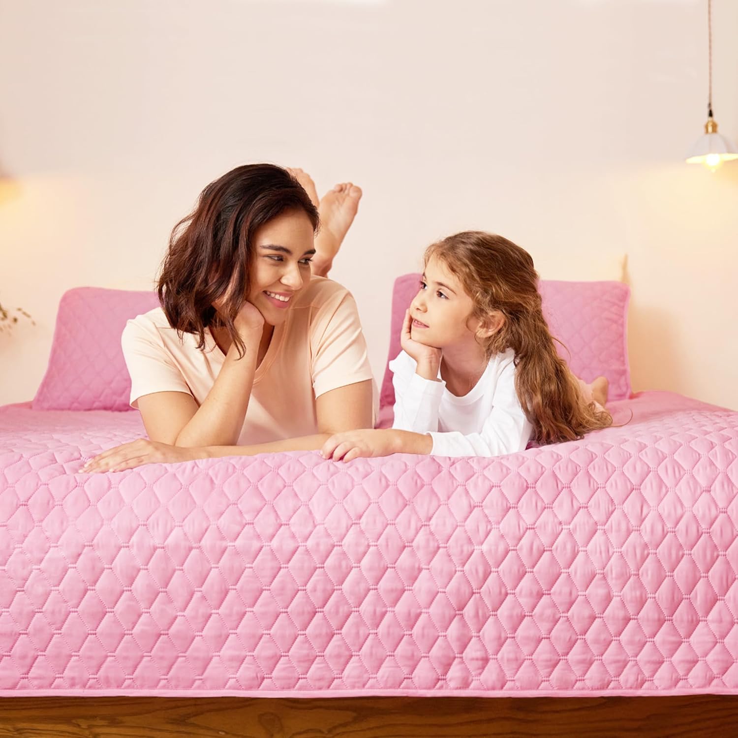 Mezcla Wende-Bettwäscheset für Queensize-Betten mit Kissenbezügen, leichte Steppdecken in Queensize-Größe, weiche Tagesdecken und Bettdecken für alle Jahreszeiten