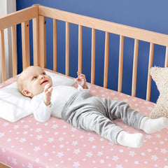 Crib Sheets for Girls 4 Pack, Fitted Crib Sheets for Standard Size Crib and Toddler Mattresses