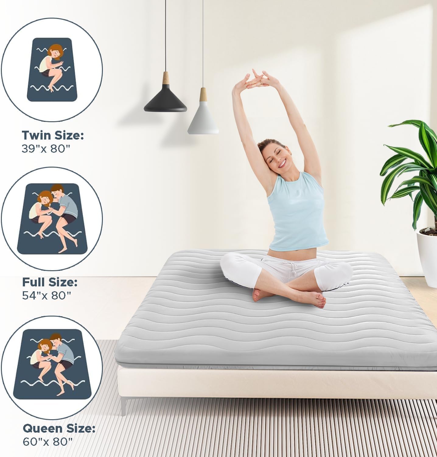 Japanese Floor Mattress, 100% High Density Comfortable Foam