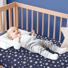 Crib Sheets for Boys or Girls 4 Pack, Fitted Crib Sheet for Standard Size Crib and Toddler Mattresses