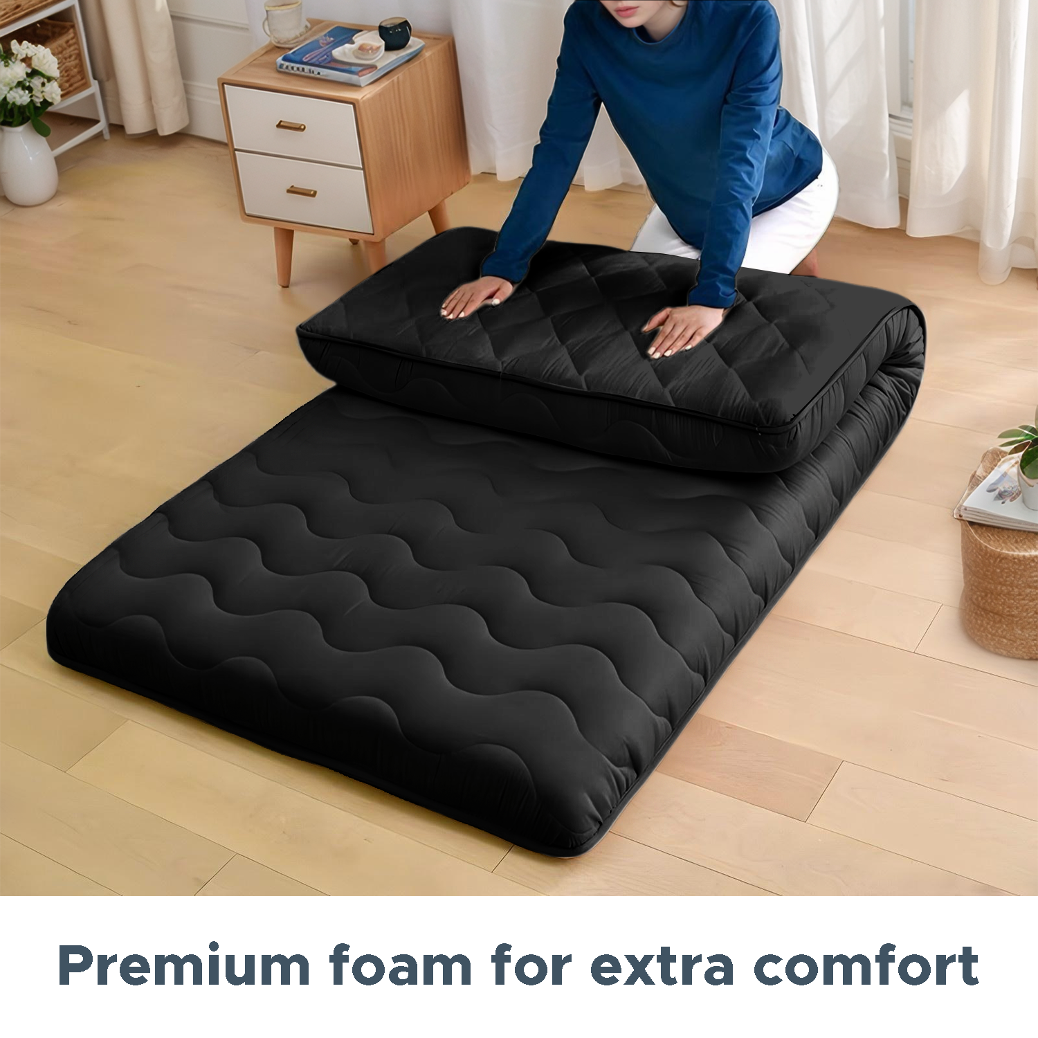 Japanese Floor Mattress, 100% High Density Comfortable Foam