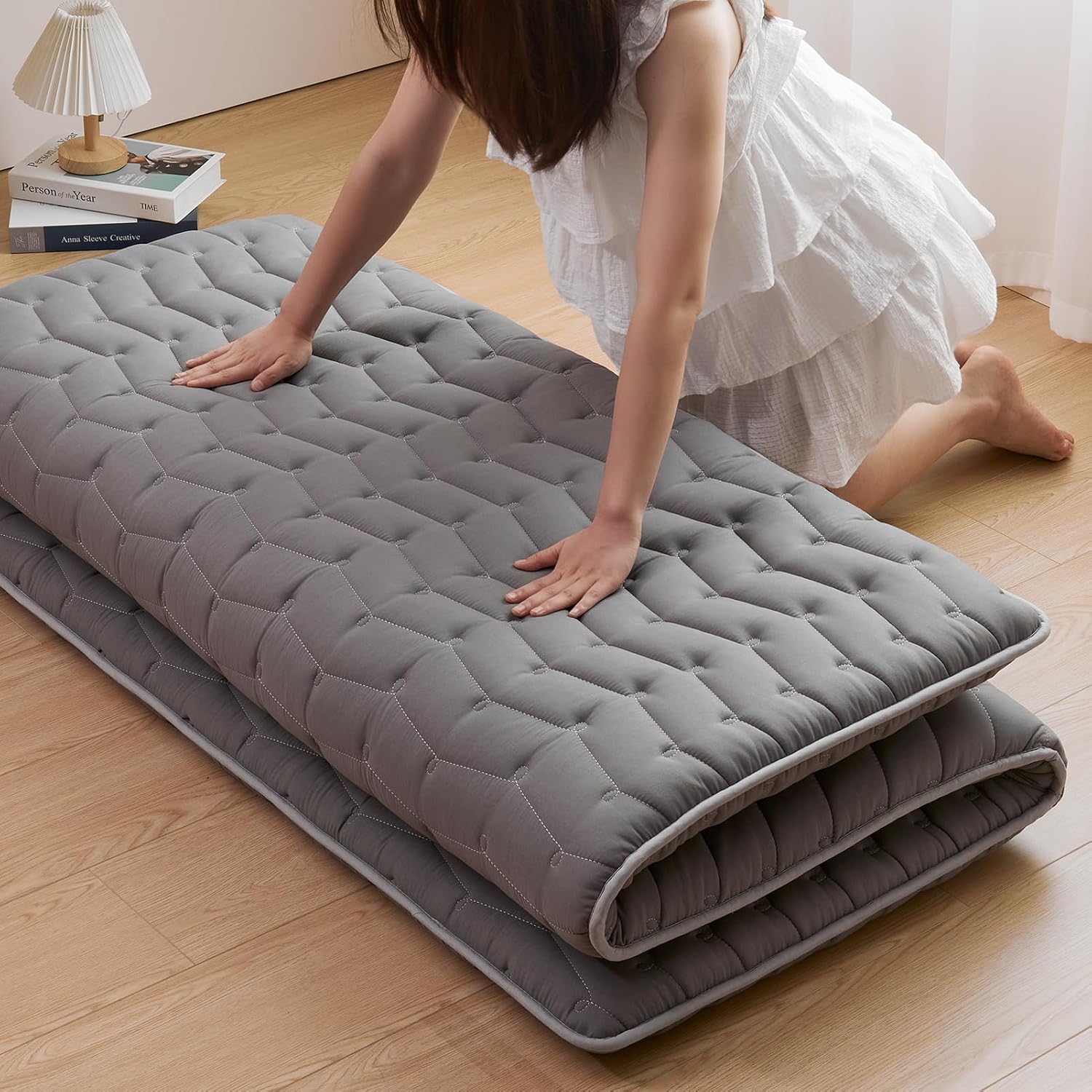 Premium Foam Japanese Futon Floor Mattress Twin Size 39"x 80",100% High Density Foam Comfortable Floor Mattress