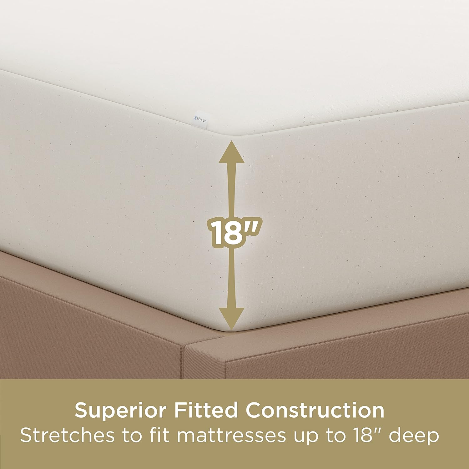 100% organic cotton fabric mattress cover with hypoallergenic filling and waterproof feature