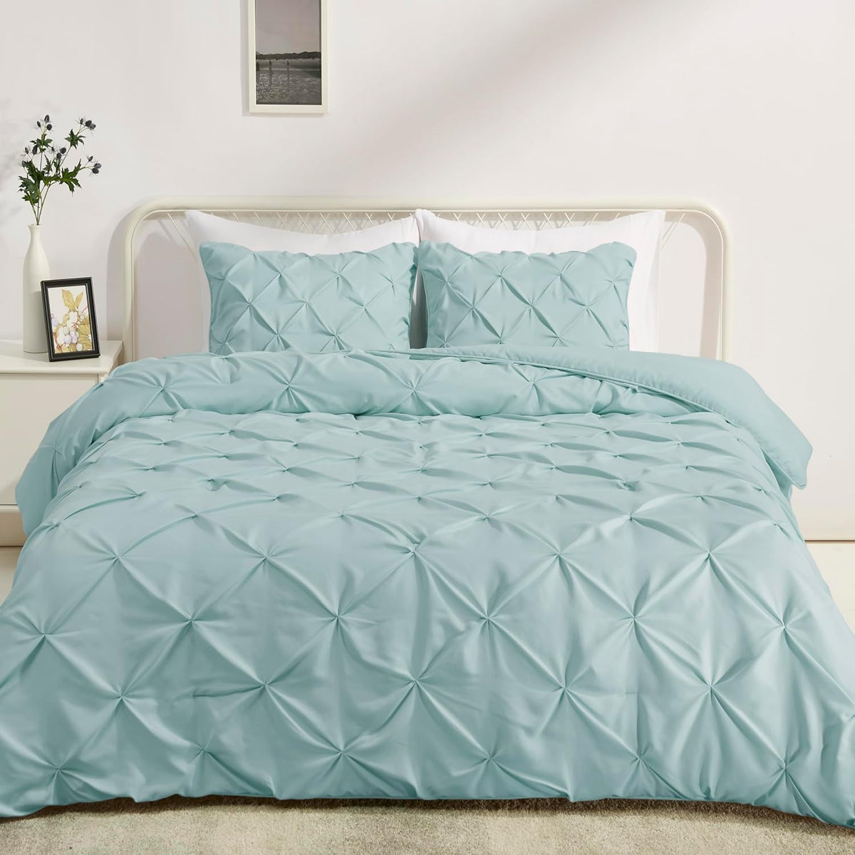 Lightweight Queen Size Comforter Sets, All-Season Down-Alternative 3-Piece Bedding Set
