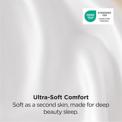 Satin Pillowcases, Pure White Cooling Pillow Case for Sleeping Women with Envelope Closure, Gifts for Women Men