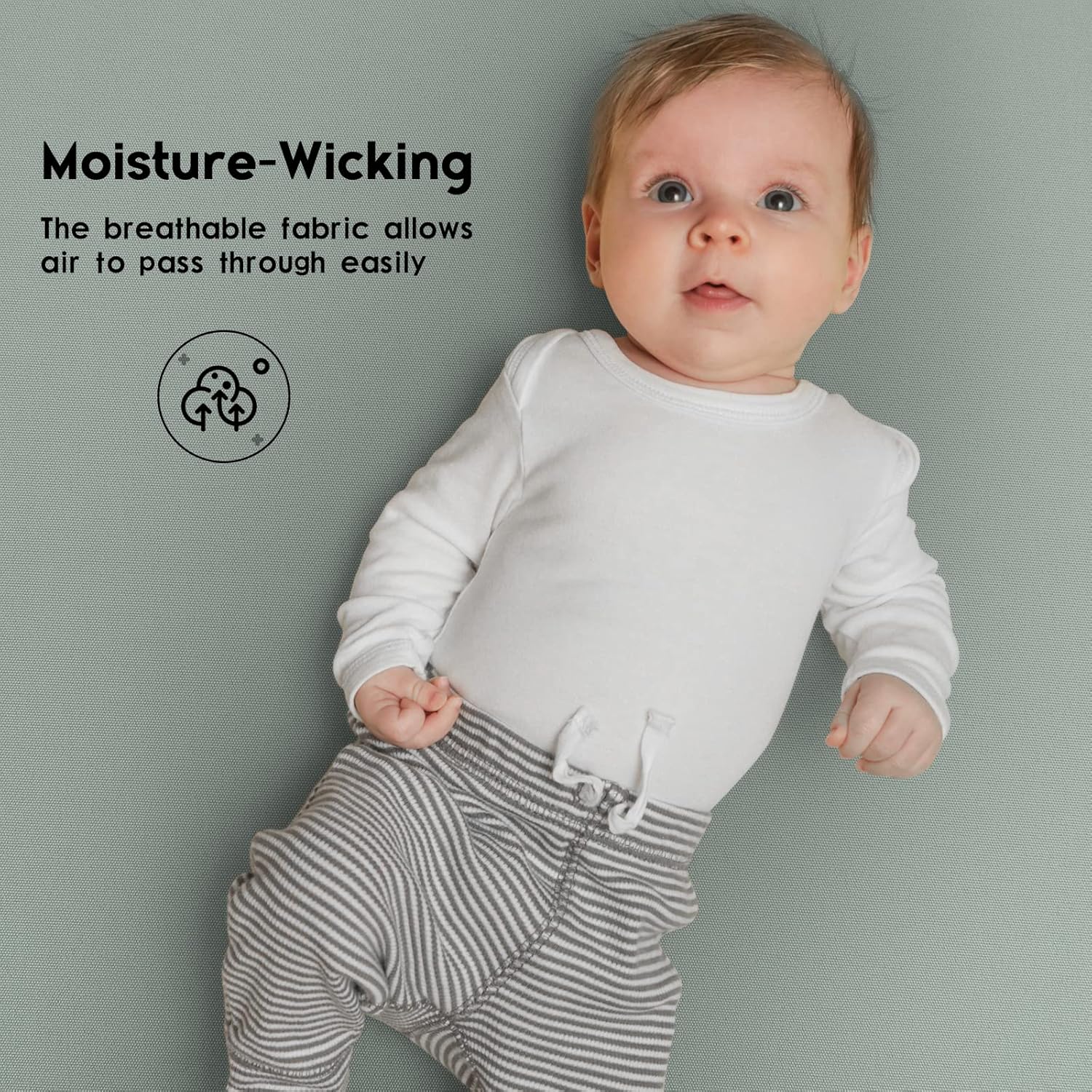 Crib Sheets for Boys Girls, Fitted Crib Sheet 2 Pack for Standard Crib and Toddler Mattress