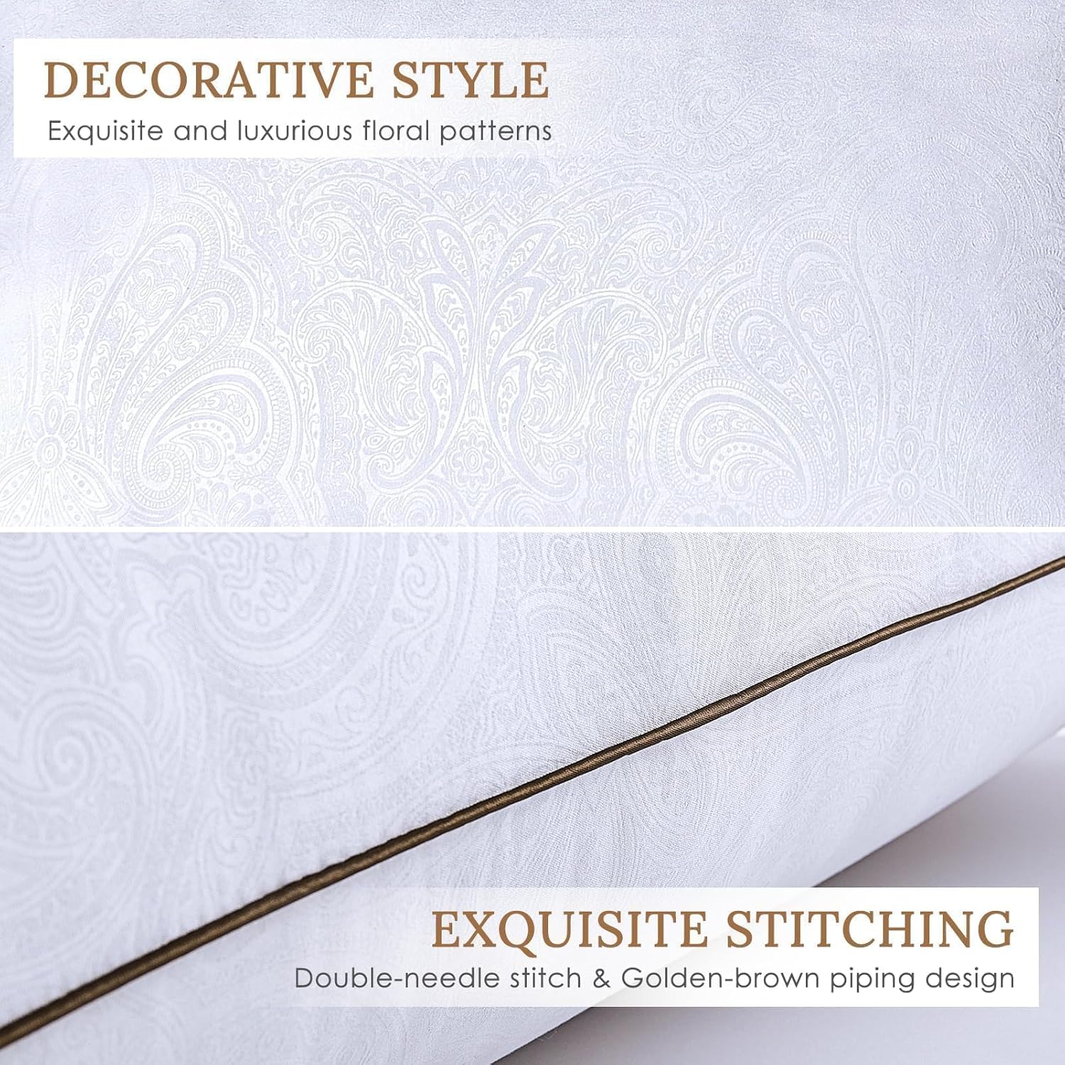 Down Alternative Luxury Hotel Pillows for Sleeping and for Side and Back Sleepers