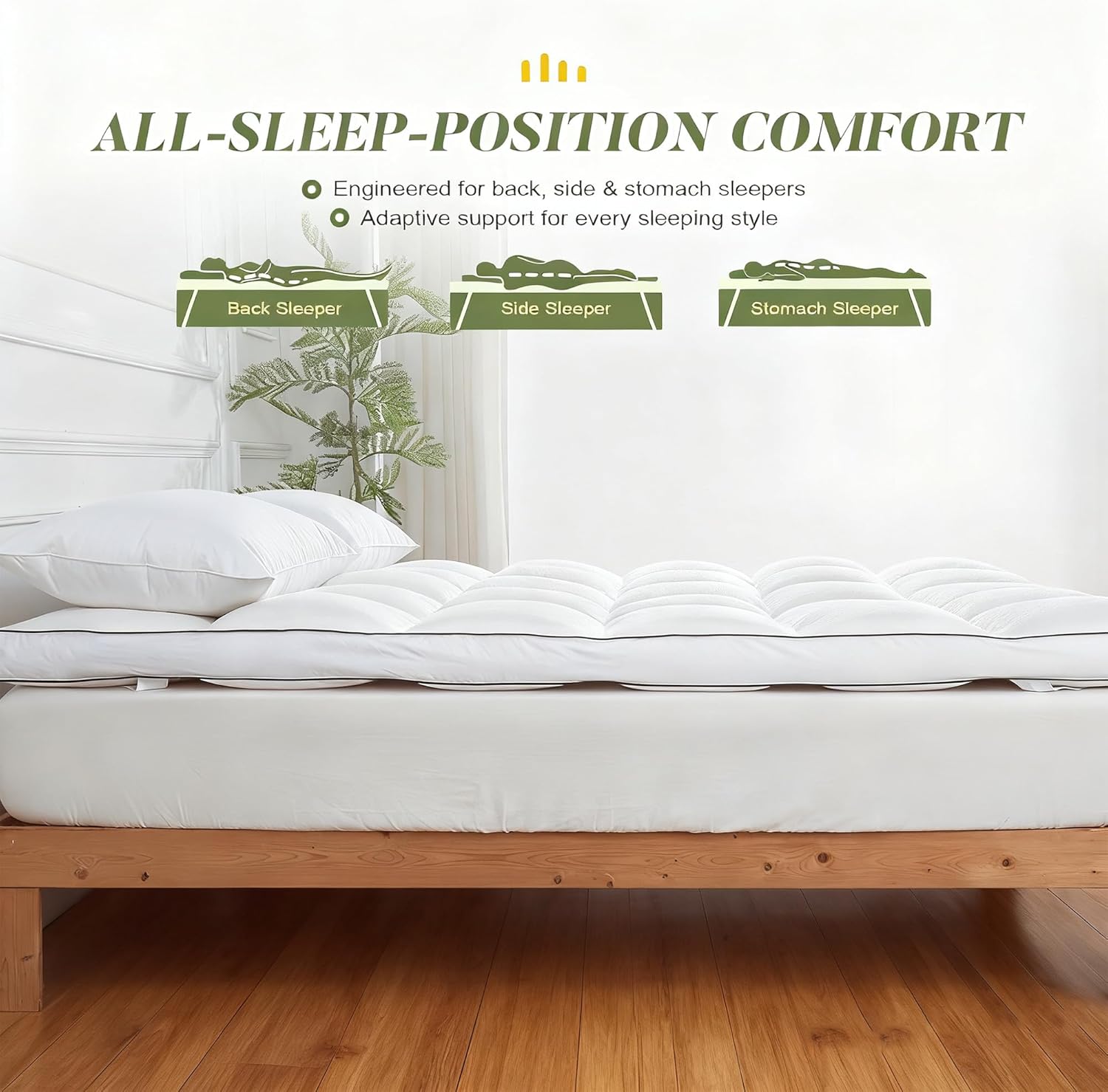 3 Inch Memory Foam Mattress Topper Queen Size, Extra Soft Pillow Top Mattress Topper