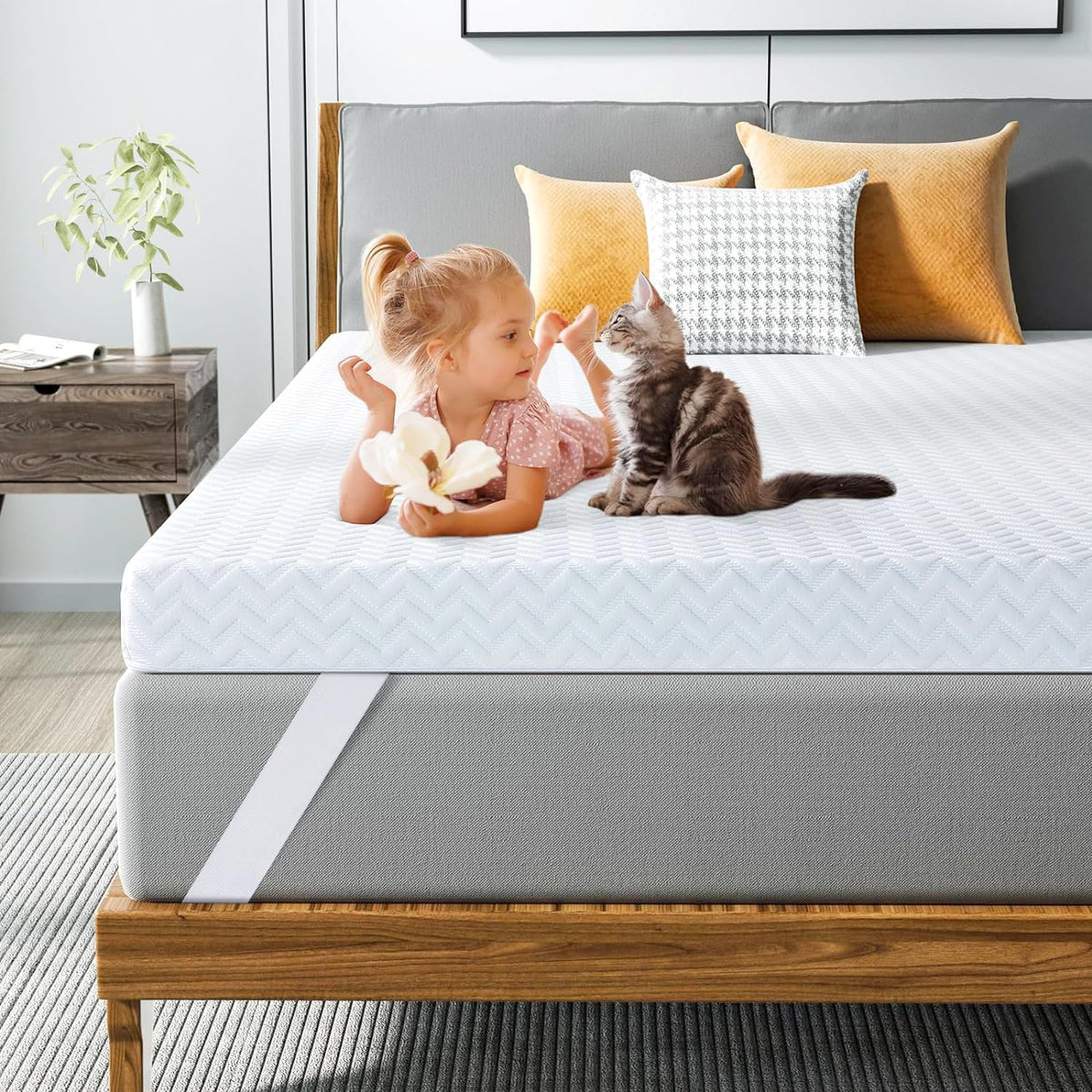 Maxzzz Mattress Topper Full 3 Inch Gel Memory Foam Mattress