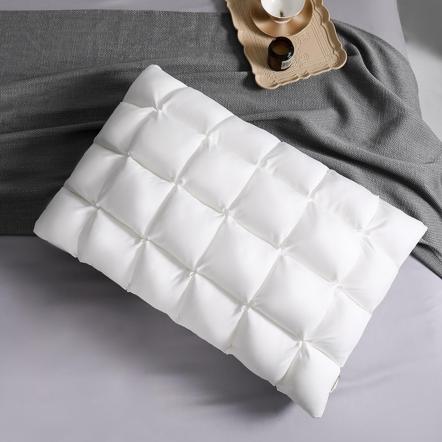 Soft Pillows Queen Size for Sleeping, Support Bed Pillows, Fluffy Down Alternative Pillow
