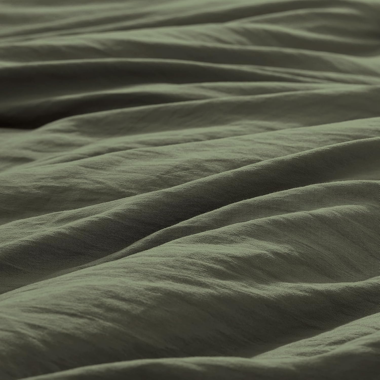 Comforter Set - 3 Pieces Prewashed Olive Green Comforter Soft Lightweight for All Seasons